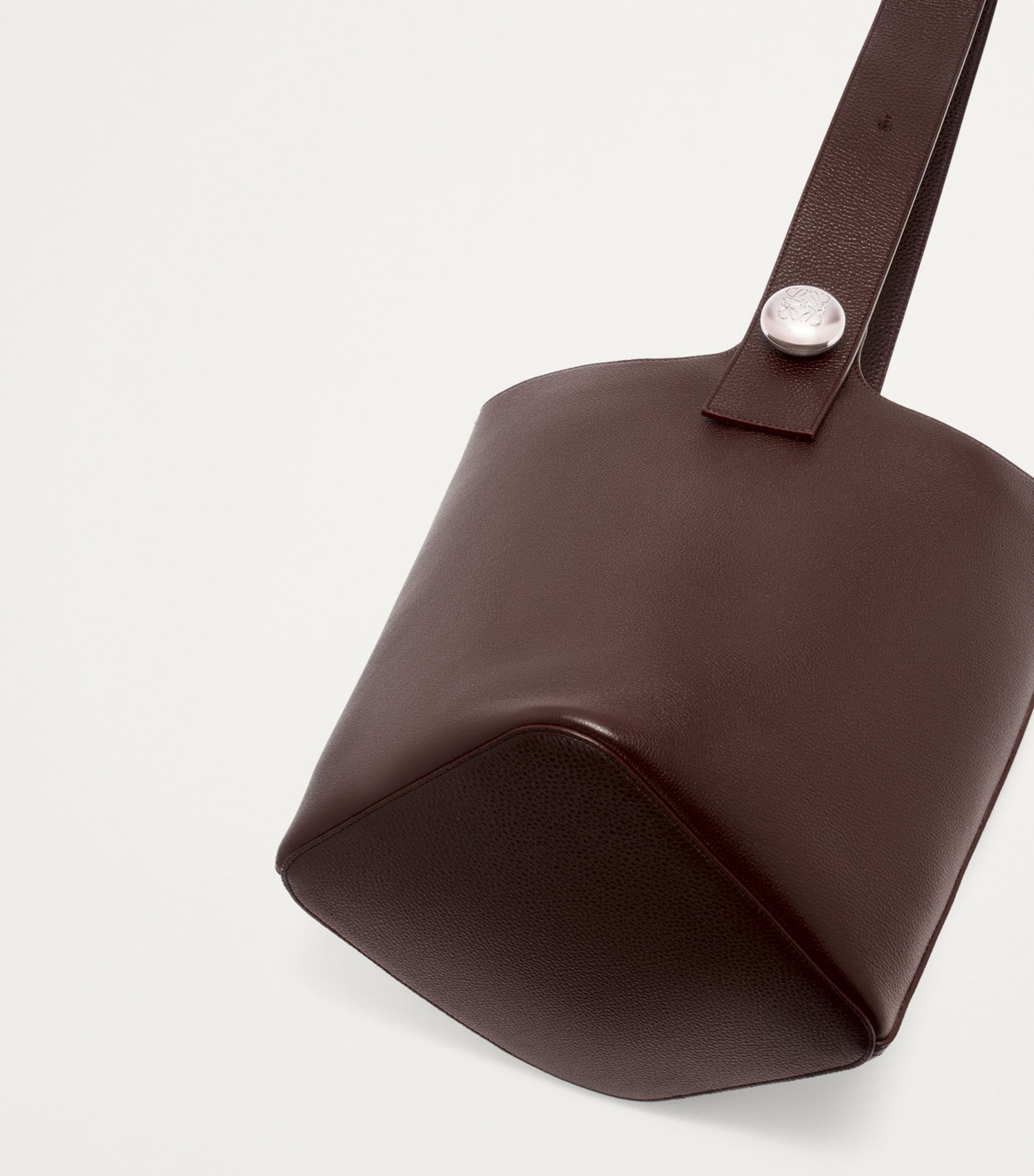 Large Leather Pebble Bucket Bag