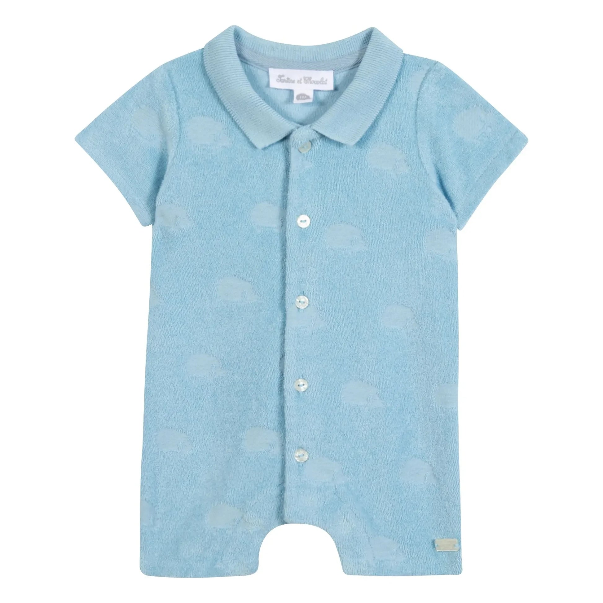 Tartine et Chocolat - Combishort Nuages Eponge | Sky blue