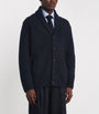 Eton Navy Wool Shawl-Collar Cardigan