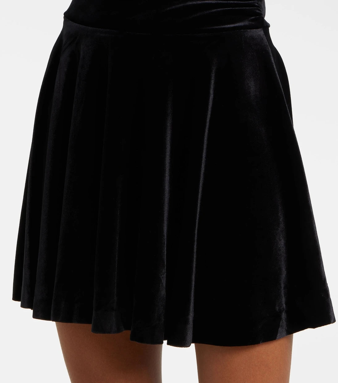 Norma Kamali - Cayla ruched velvet bustier dress