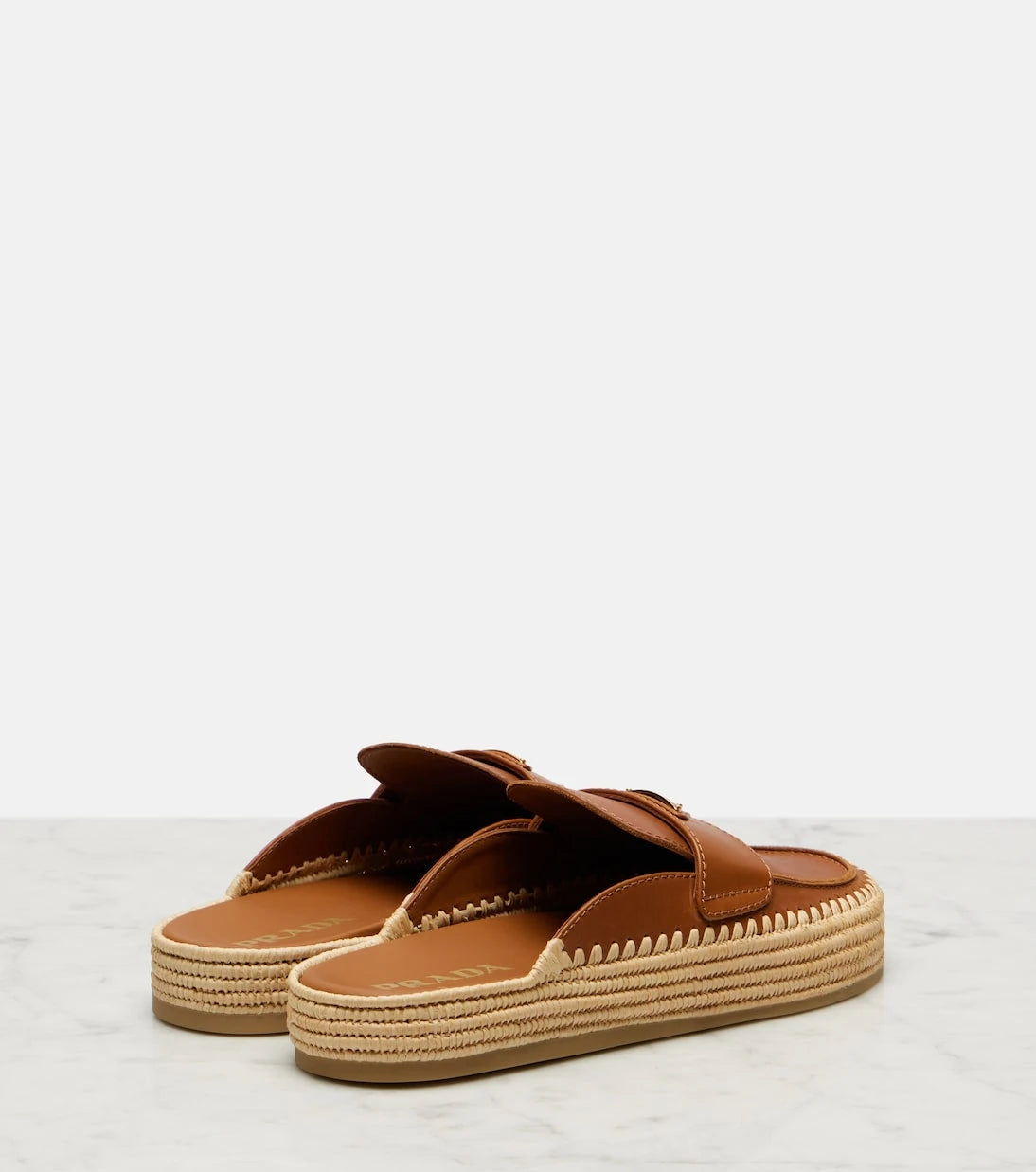 Prada - Deri espadril terlik