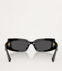 Black Acetate Rectangular Sunglasses