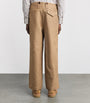 Cotton Wide-Leg Trousers