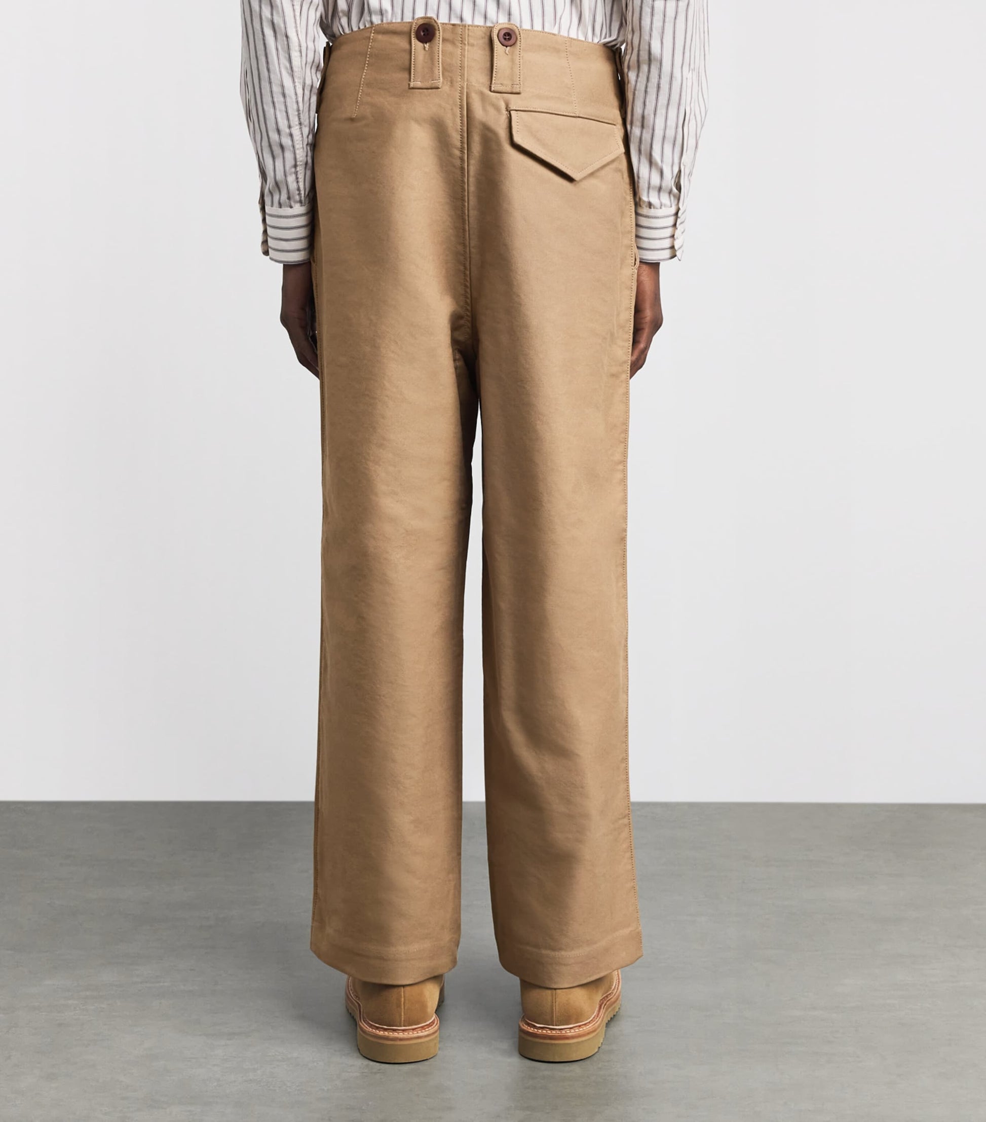 Cotton Wide-Leg Trousers