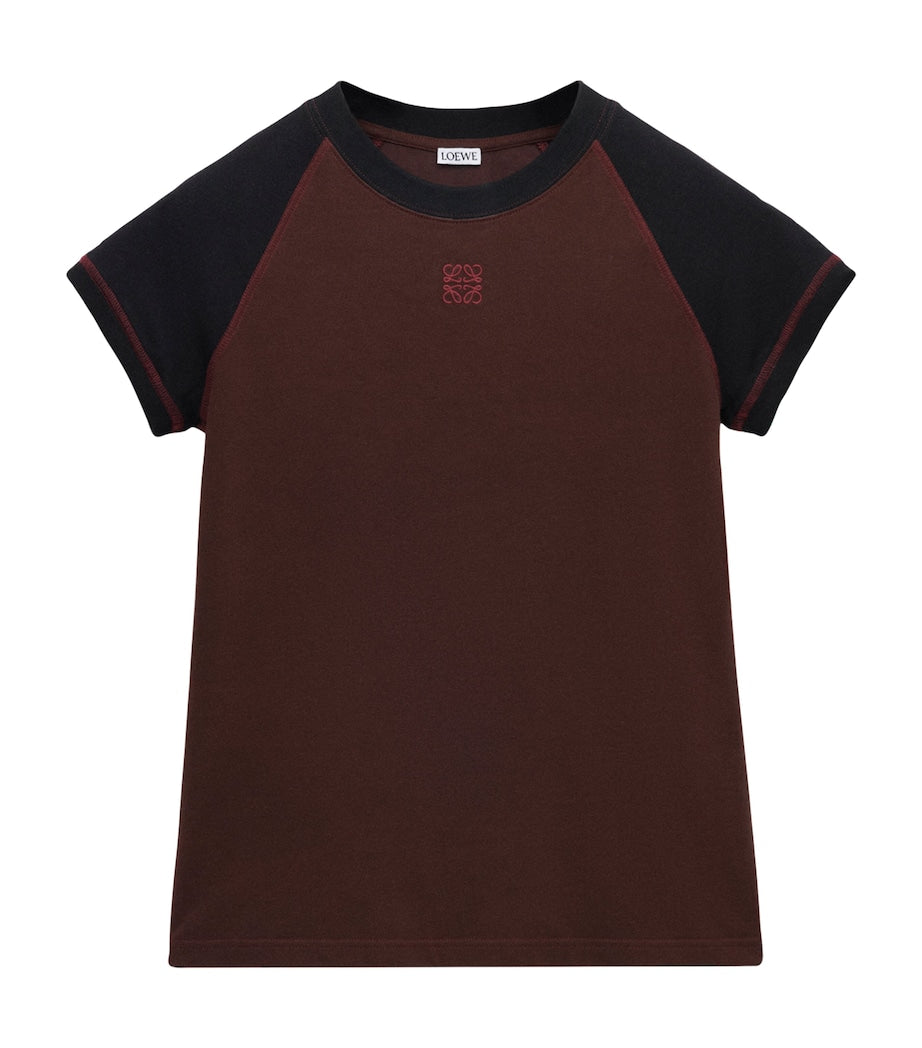 LOEWE Black Cotton-Blend Slim T-Shirt