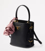 Prada Black Mini Saffiano Leather Panier Top-Handle Bag