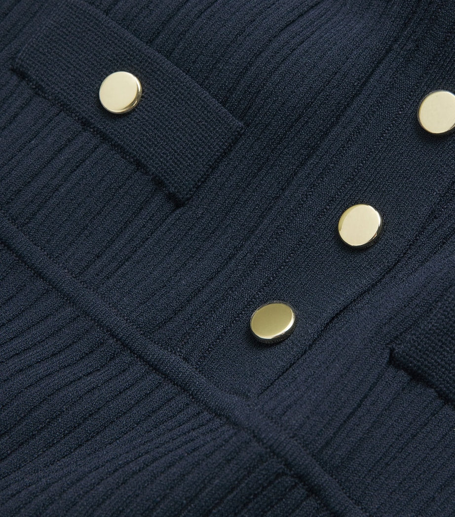 Navy Ribbed Lauper Mini Dress