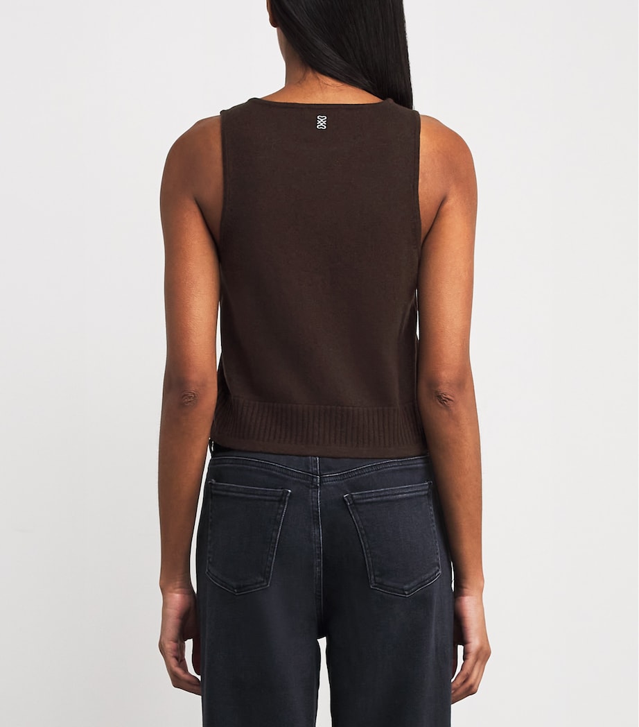 Brown Wool-Cashmere Tank Top