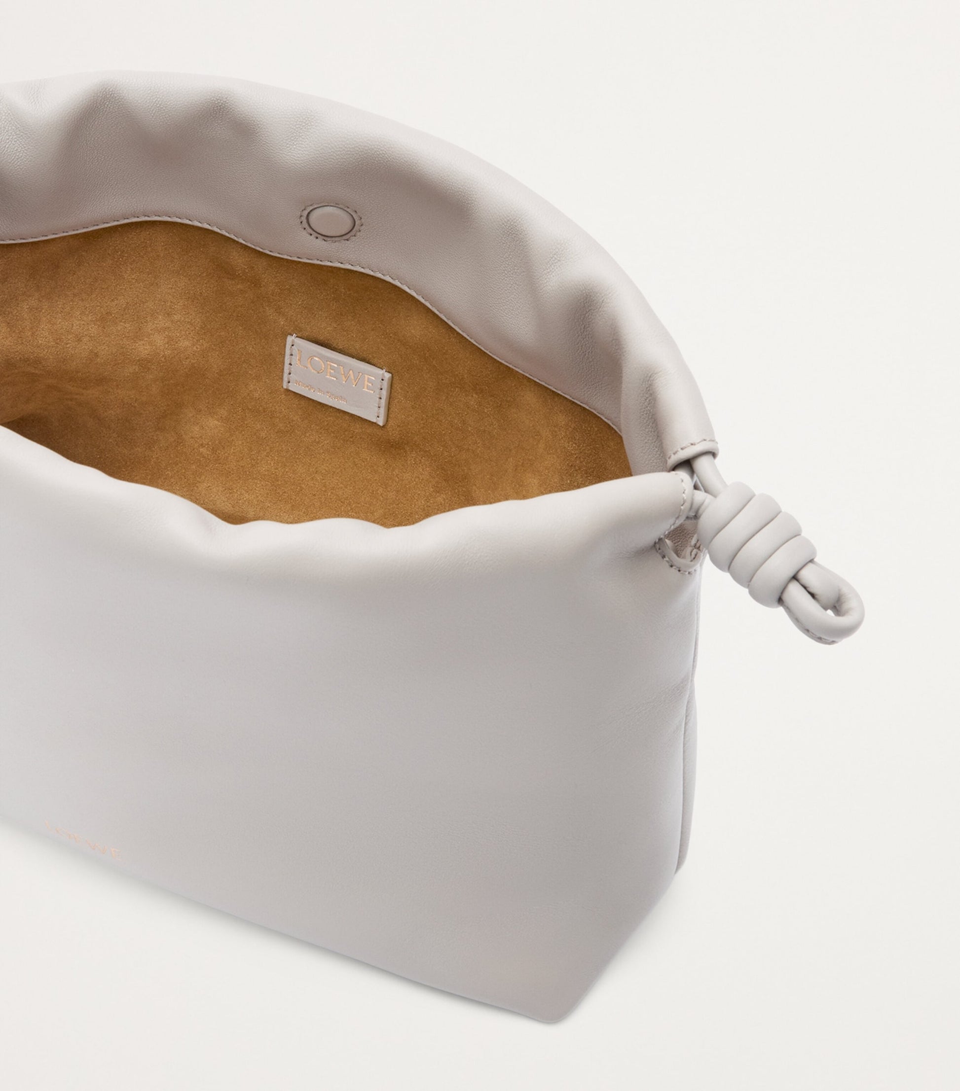 LOEWE Grey Medium Leather Flamenco Shoulder Bag