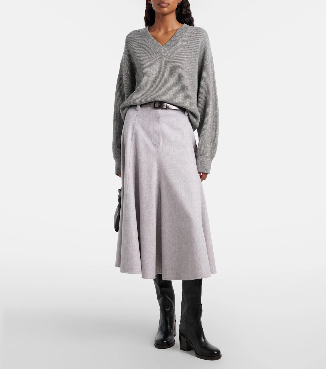 Brunello Cucinelli - Virgin wool midi skirt