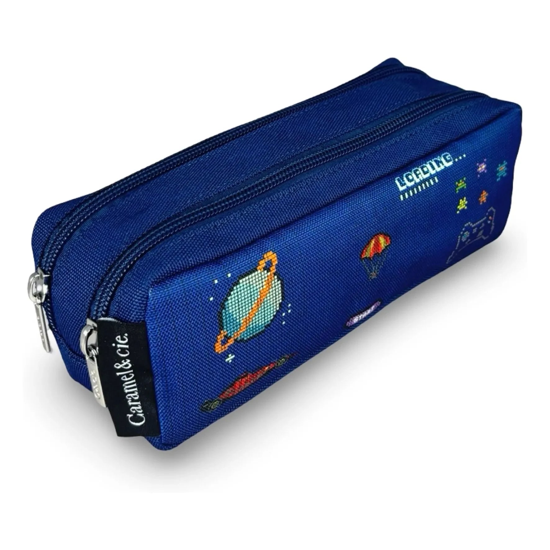 Caramel & Cie - Double Pixel Art case | Navy blue