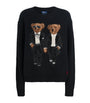 Wool-Blend Ralph and Ricky Bear Sweater POLO BLACK MULTI