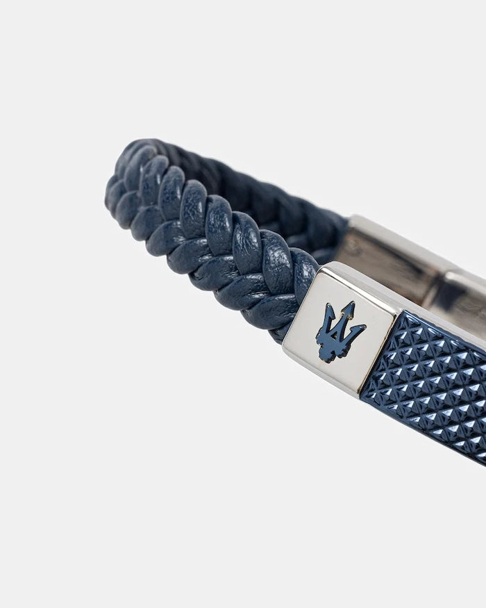 MASERATI erkek deri bileklik RECYCLED LEATHER