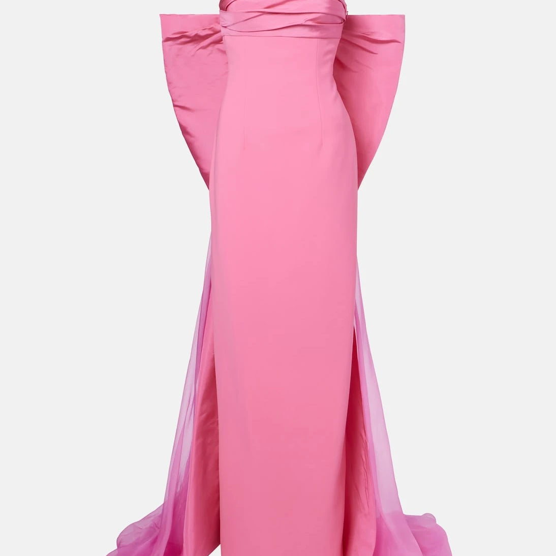 Carolina Herrera - Bow-detail strapless crêpe gown