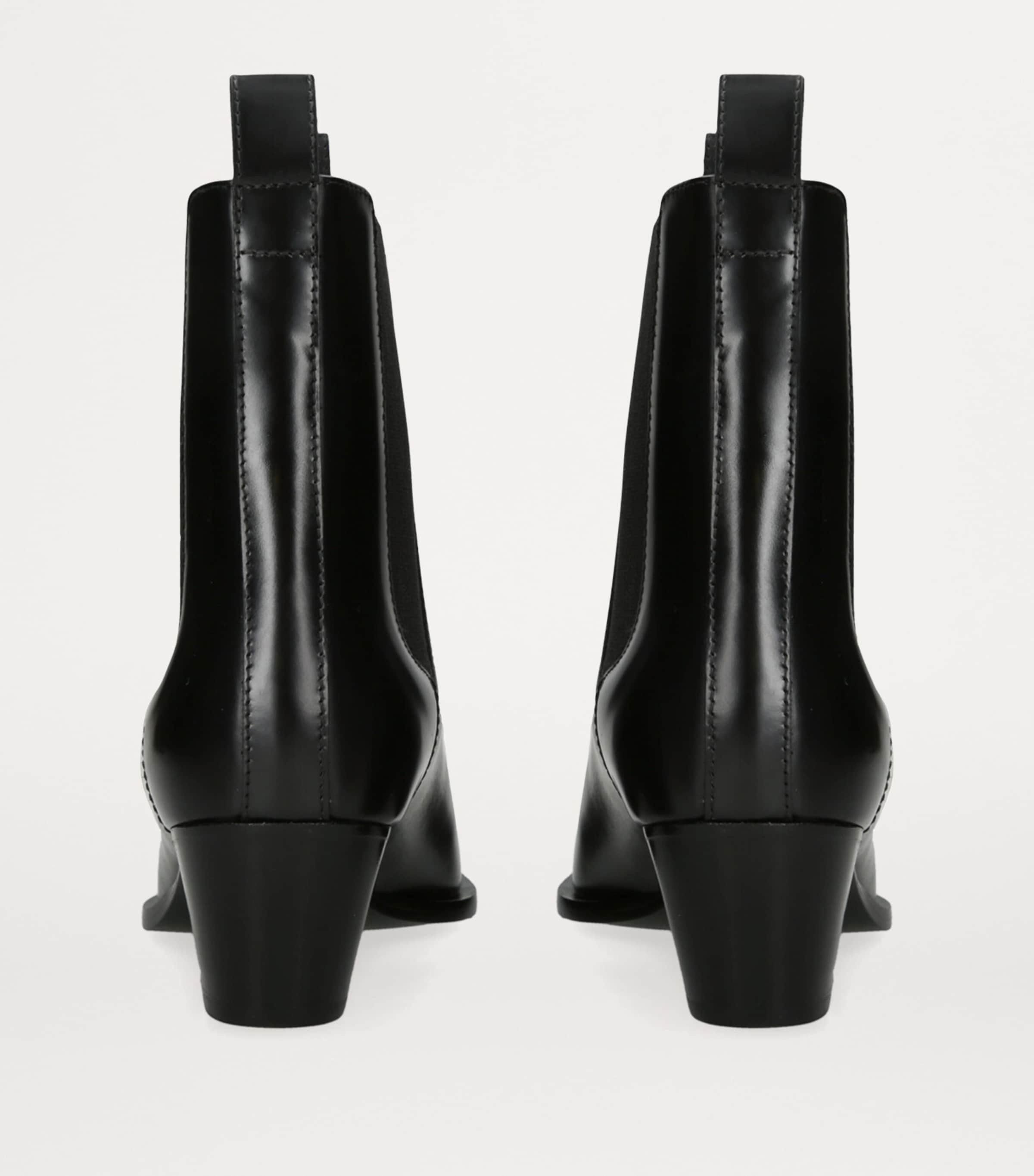 Black Leather The City Ankle Boots 50