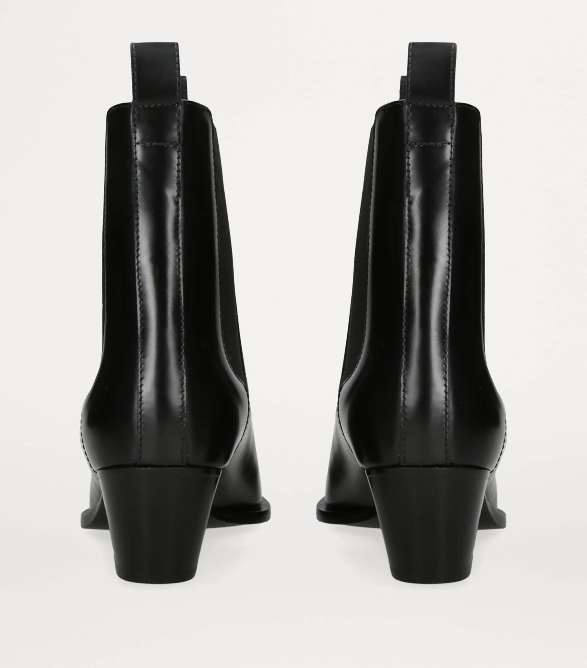 Black Leather The City Ankle Boots 50