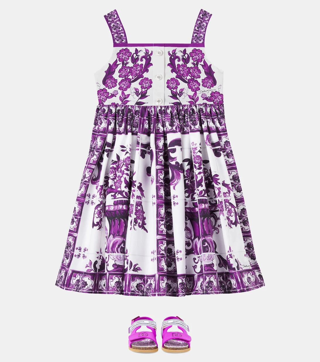 Dolce&Gabbana Kids - صنادل مزينة بشعار DG