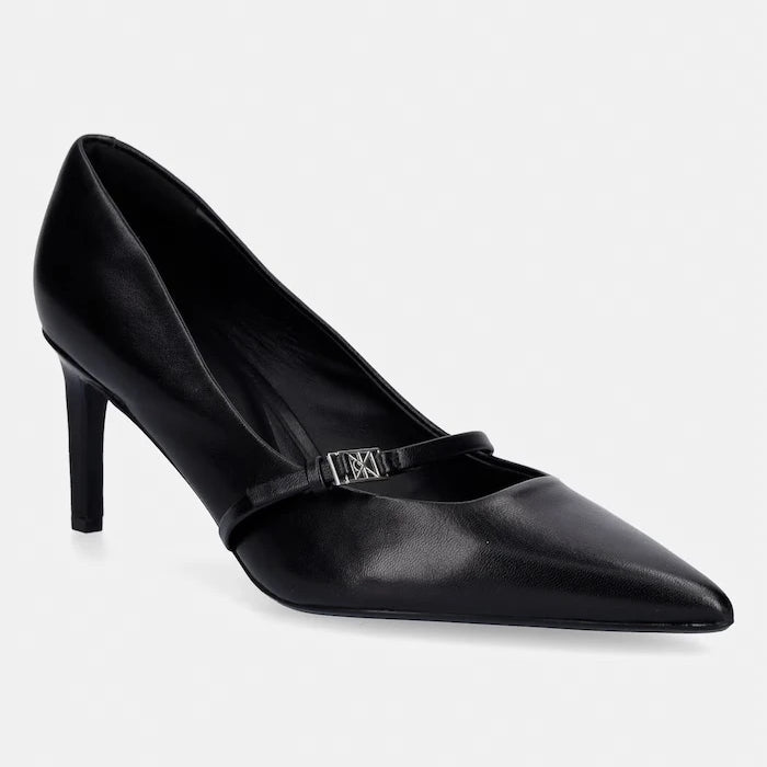 Calvin Klein обувки с ток от кожа ESS STILETTO 70 MJ LTH HDW