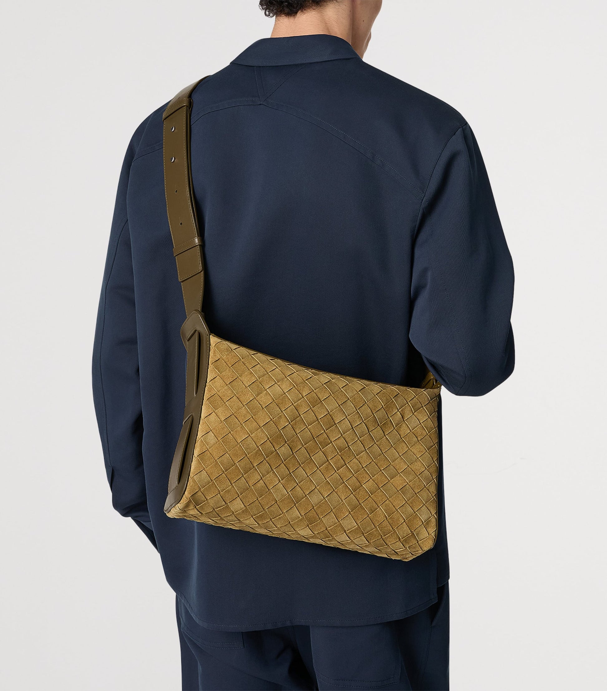 Suede Intrecciato Tribeca Cross-Body Bag