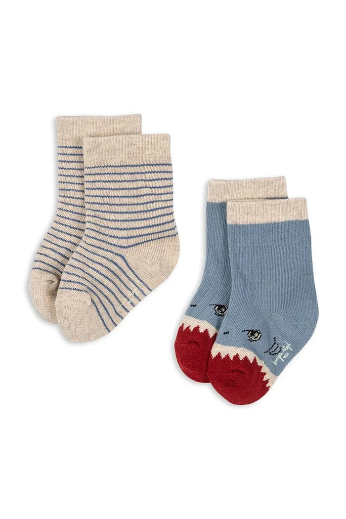Детски чорапи Konges Sløjd 2 PACK SHARK RIB SOCKS (2 чифта)