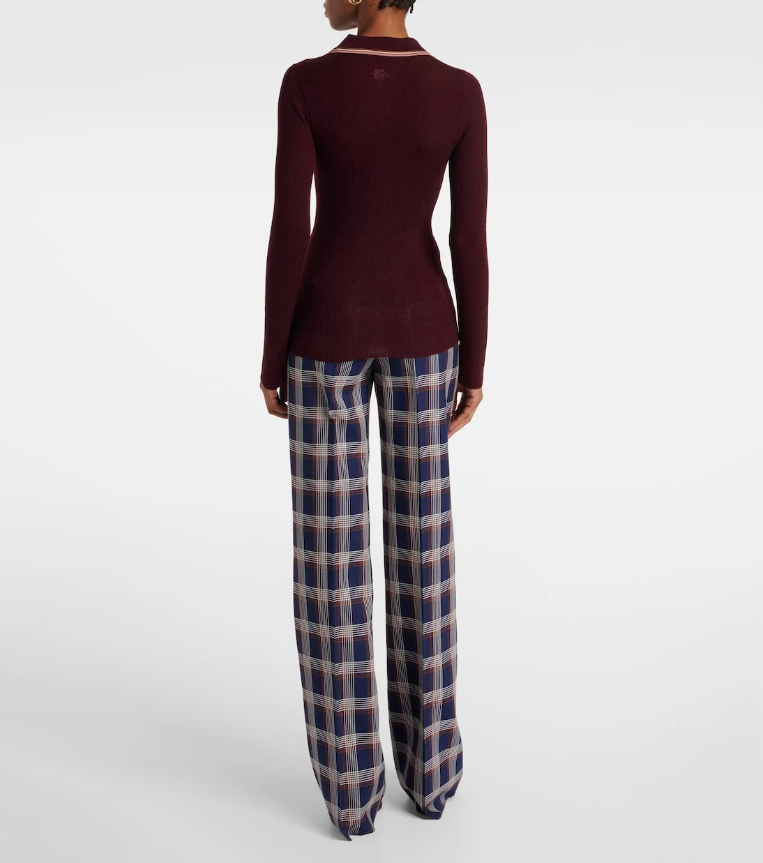 Etro - Printed wool and cotton polo sweater