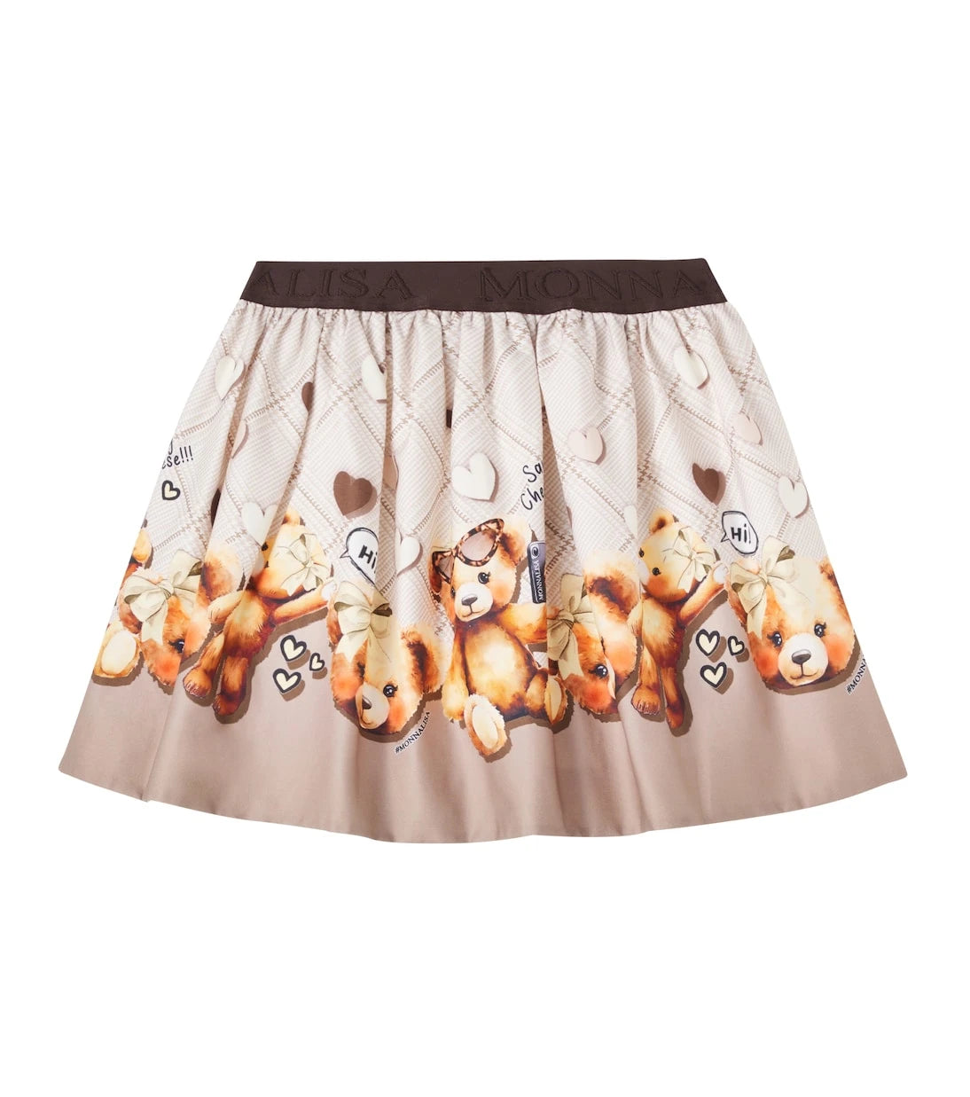 Monnalisa - Printed cotton-blend skirt