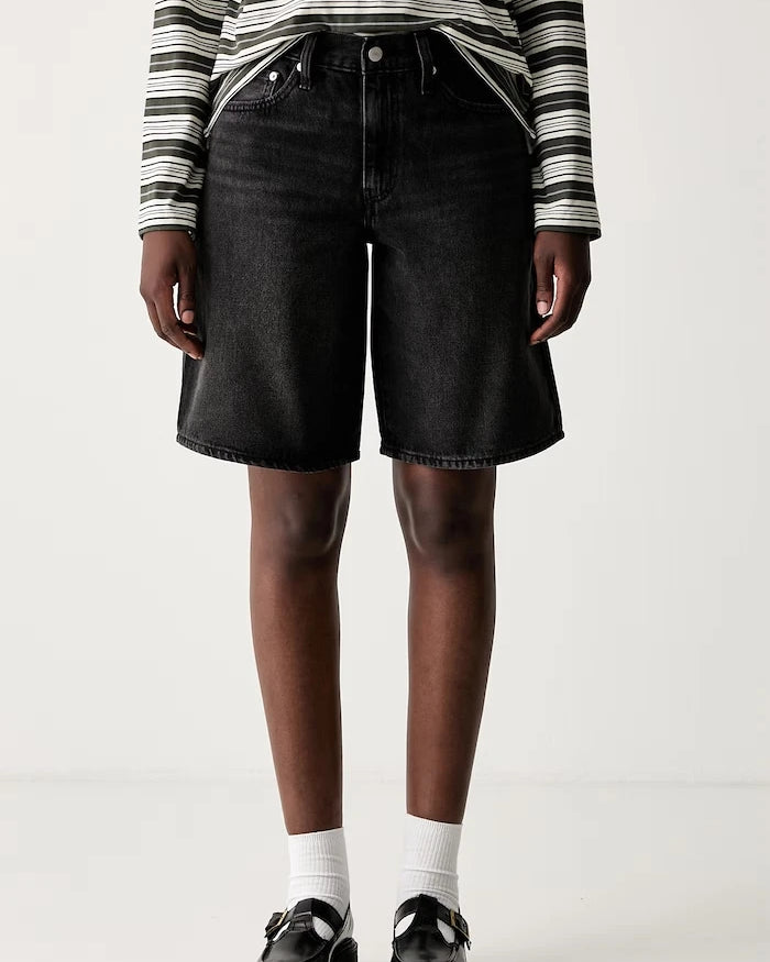 Levi's pamuklu kadın kısa şort SQUARE PEG