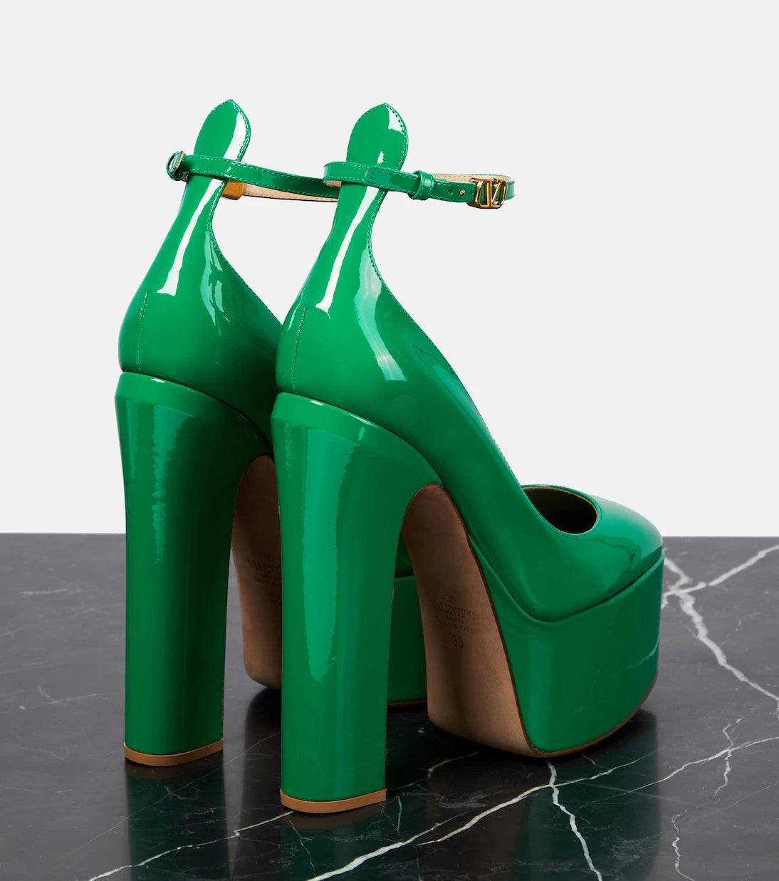 Valentino Garavani - Tan-Go 155 leather platform pumps