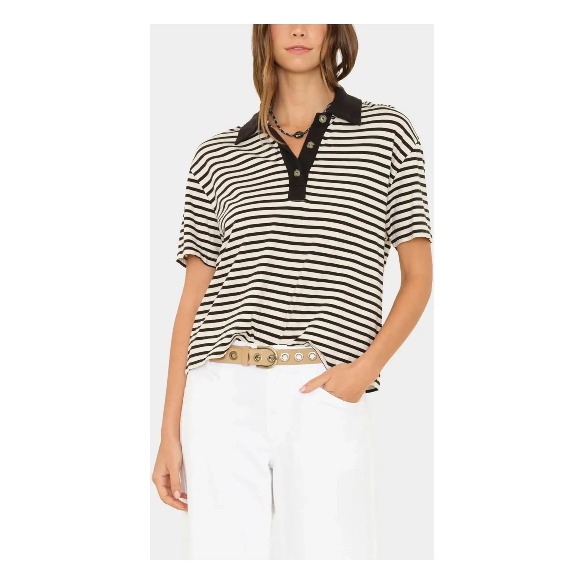Xirena - Polo Kellie Stripes | Cream