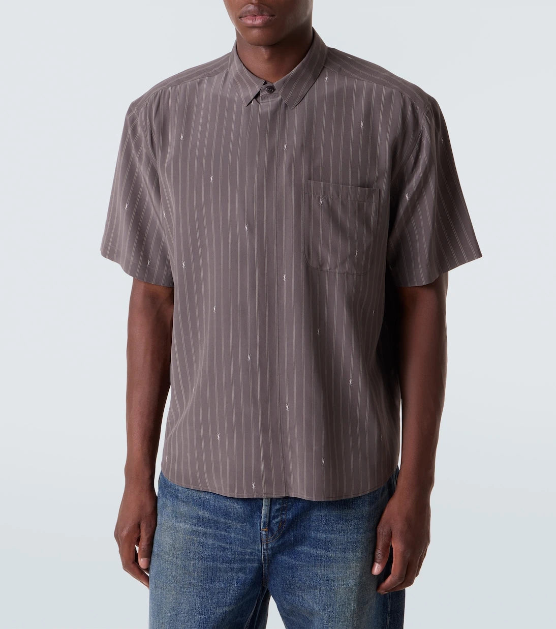 Saint Laurent - Cassandre silk crêpe de chine shirt