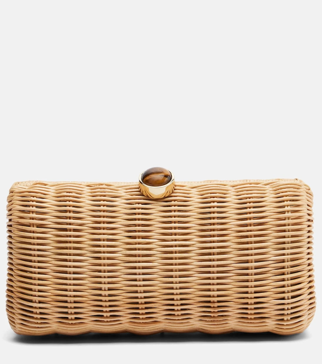 Judith Leiber Couture - Poppy embellished wicker clutch