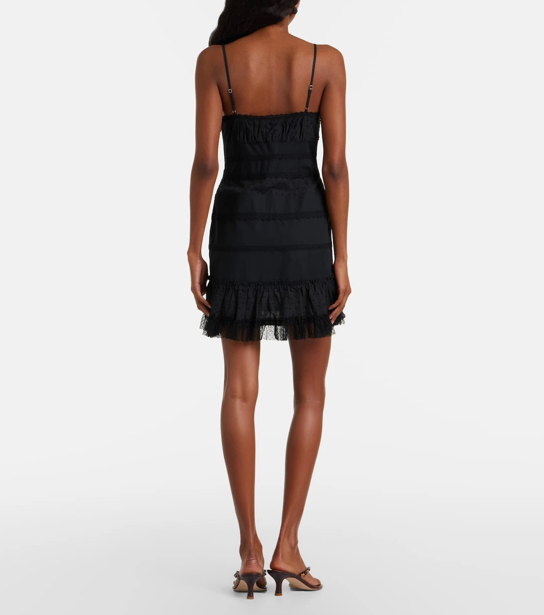 Staud - Halie ruffled cotton-blend poplin minidress