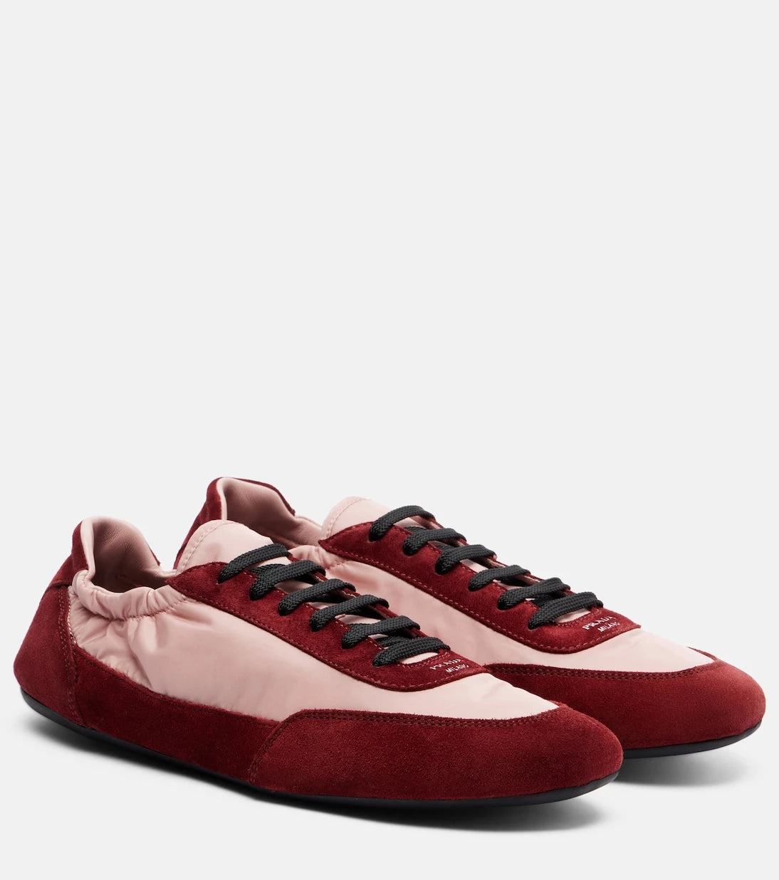 Prada - Collapse Re-Nylon and suede sneakers