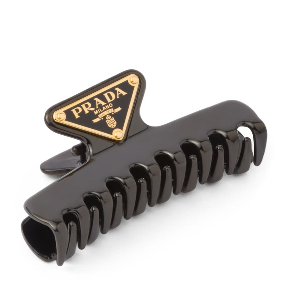 Prada Black Triangle Hair Clip