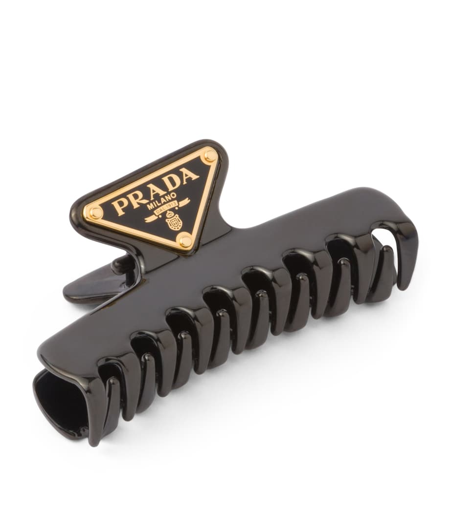 Prada Black Triangle Hair Clip