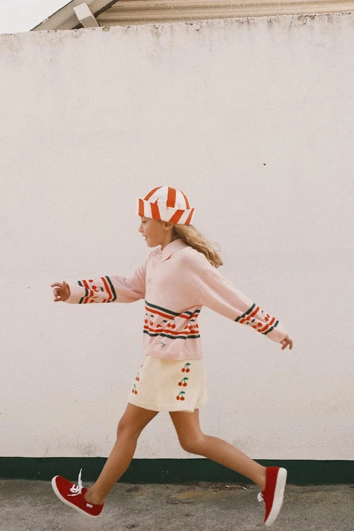 Детски памучен пуловер Tinycottons CHERRIES SWEATER