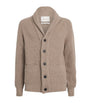 Harrods Brown Cashmere Shawl-Collar Cardigan