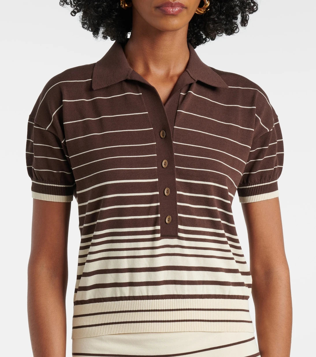 Faithfull - Sable striped cotton-blend polo shirt