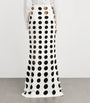 A.W.A.K.E. Mode White Layered Hole Maxi Skirt