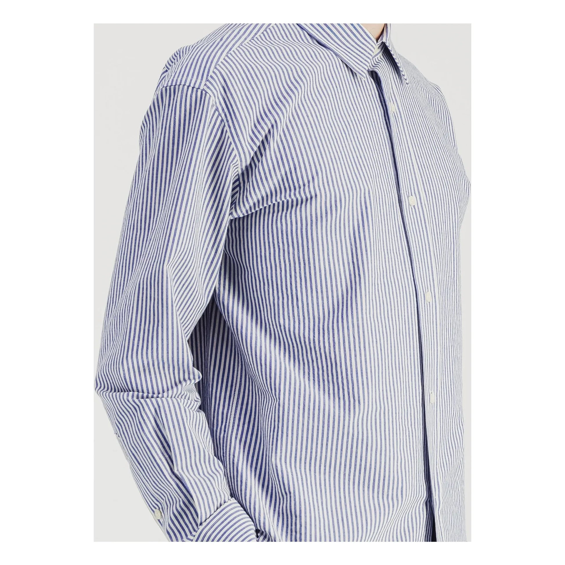 Parages - Striped Daily Shirt Cotton Poplin | Blue