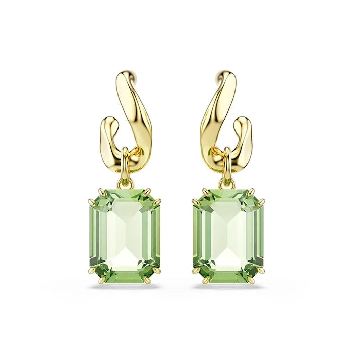 Swarovski kadın altın kaplama kristalli MILLENIA küpe
