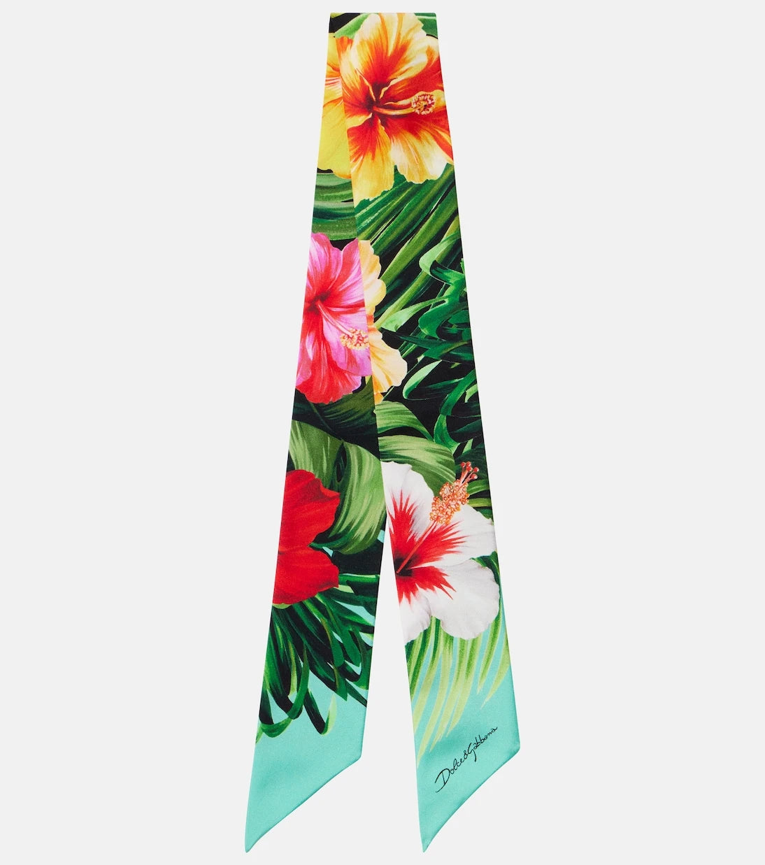 Dolce&Gabbana - Floral silk twill scarf