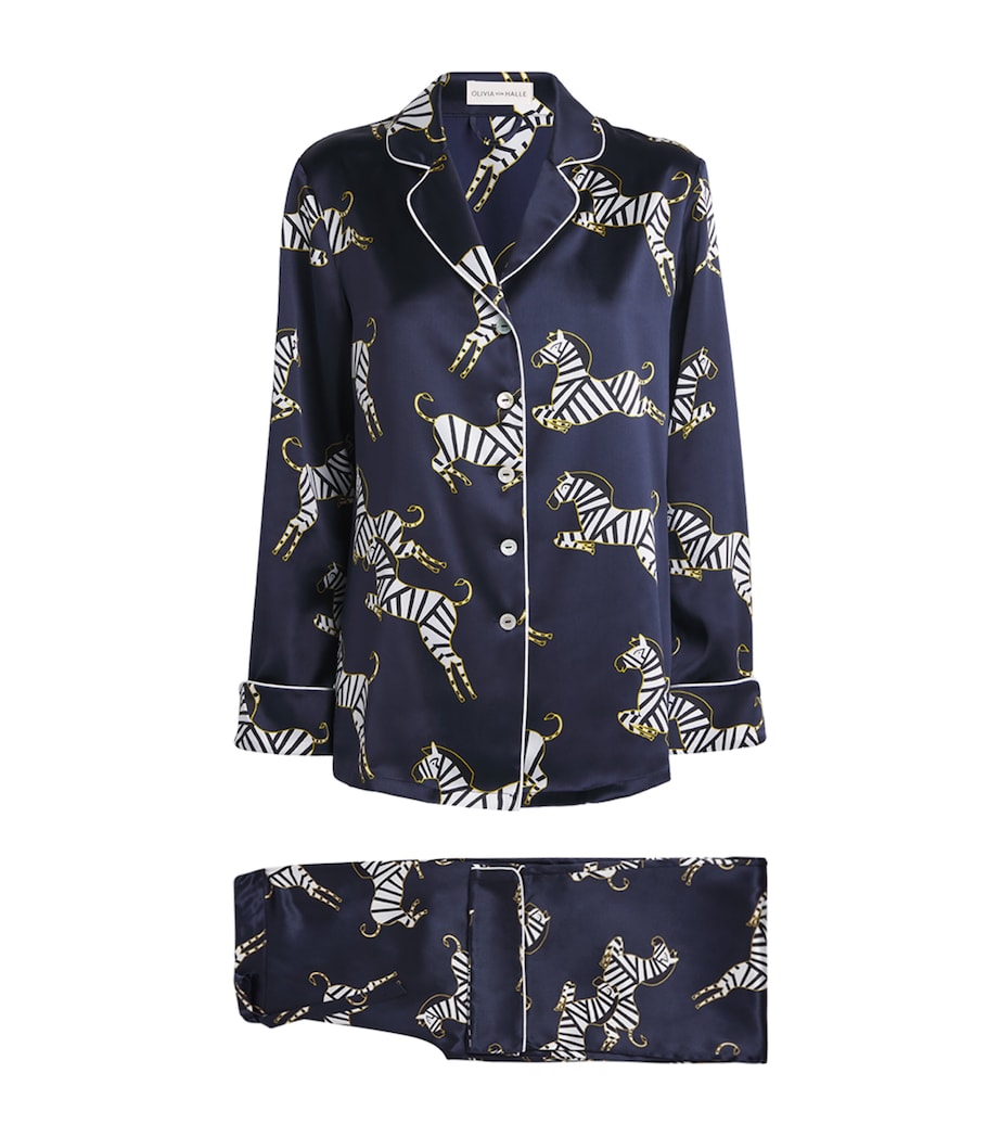 Olivia von Halle Multi Silk Satin Zizi Lila Pyjama Set