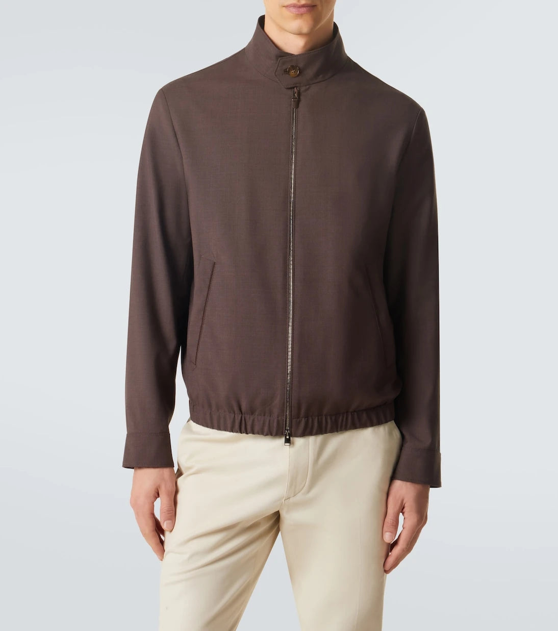Canali - جاكيت بلوزون من الصوف الخالص