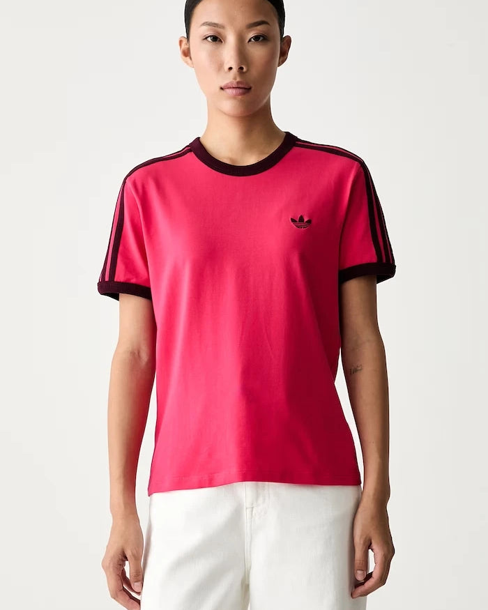 adidas Originals pamuk ve elastanlı kadın tişörtü