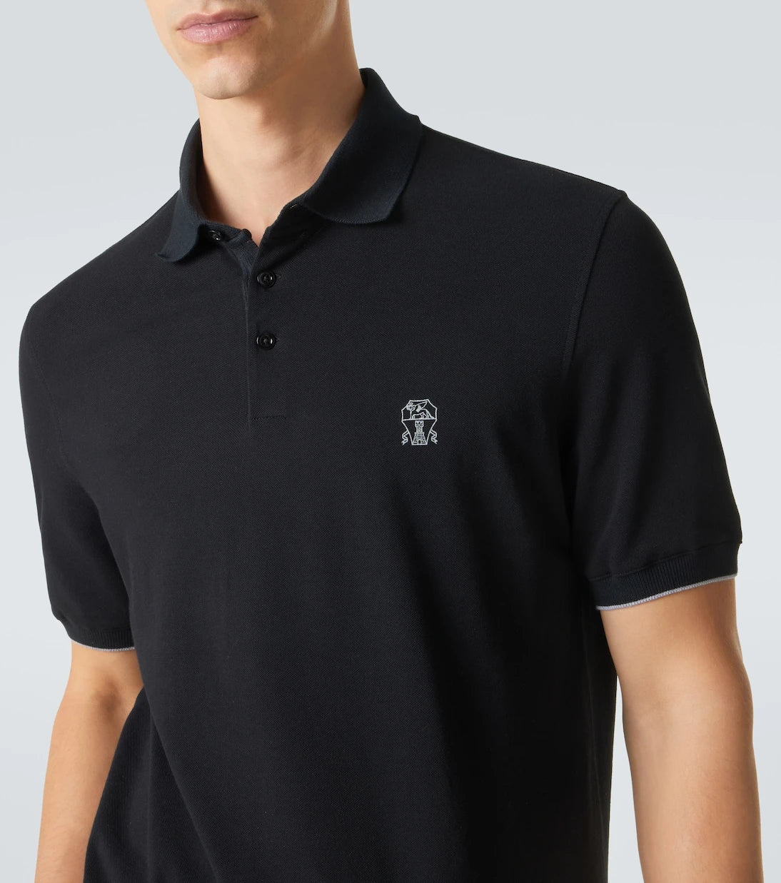Brunello Cucinelli - Logo cotton polo shirt
