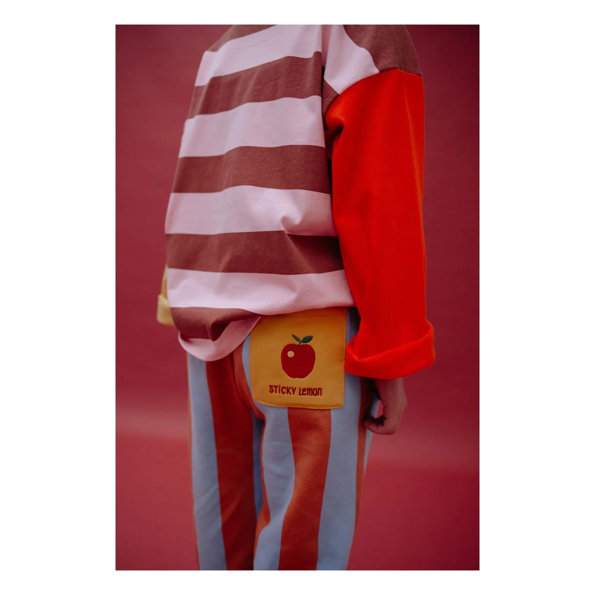 Sticky Lemon - Striped Lemon T-shirt | Orange
