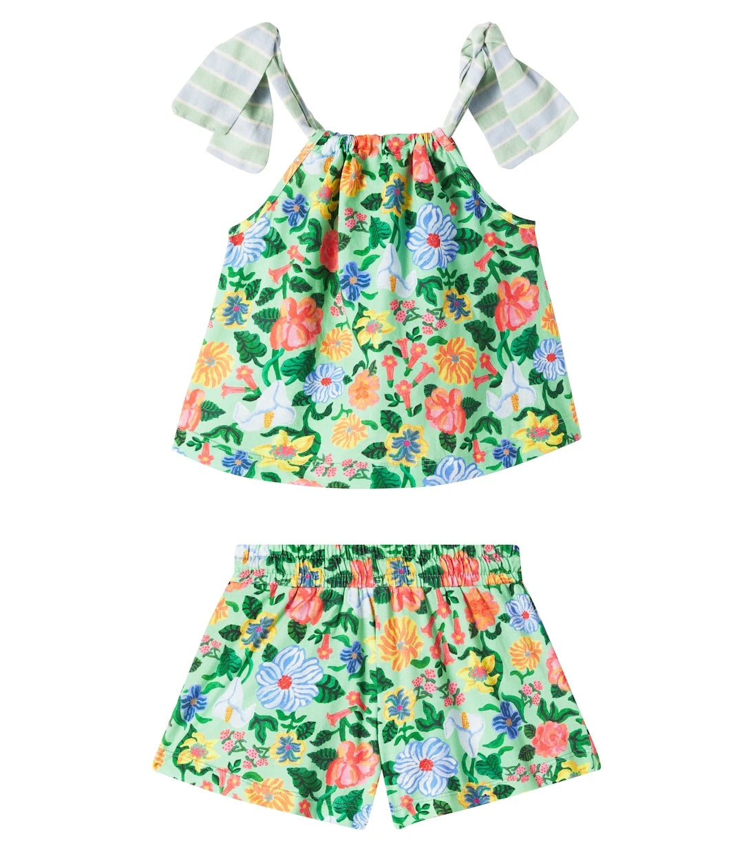 Fábula - Floresceu cotton top and shorts set