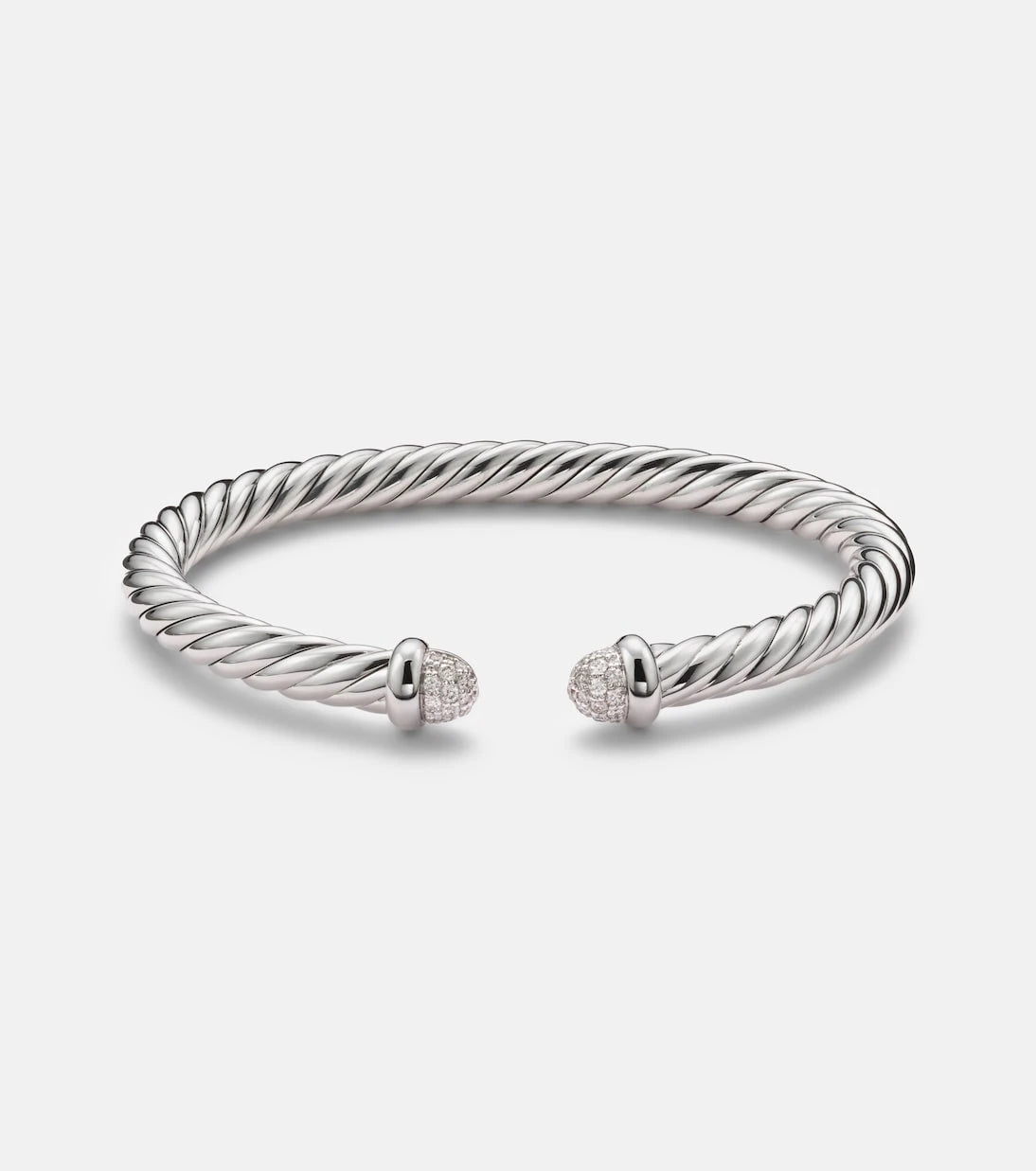 David Yurman - Cable Flex® sterling silver cuff bracelet with diamonds