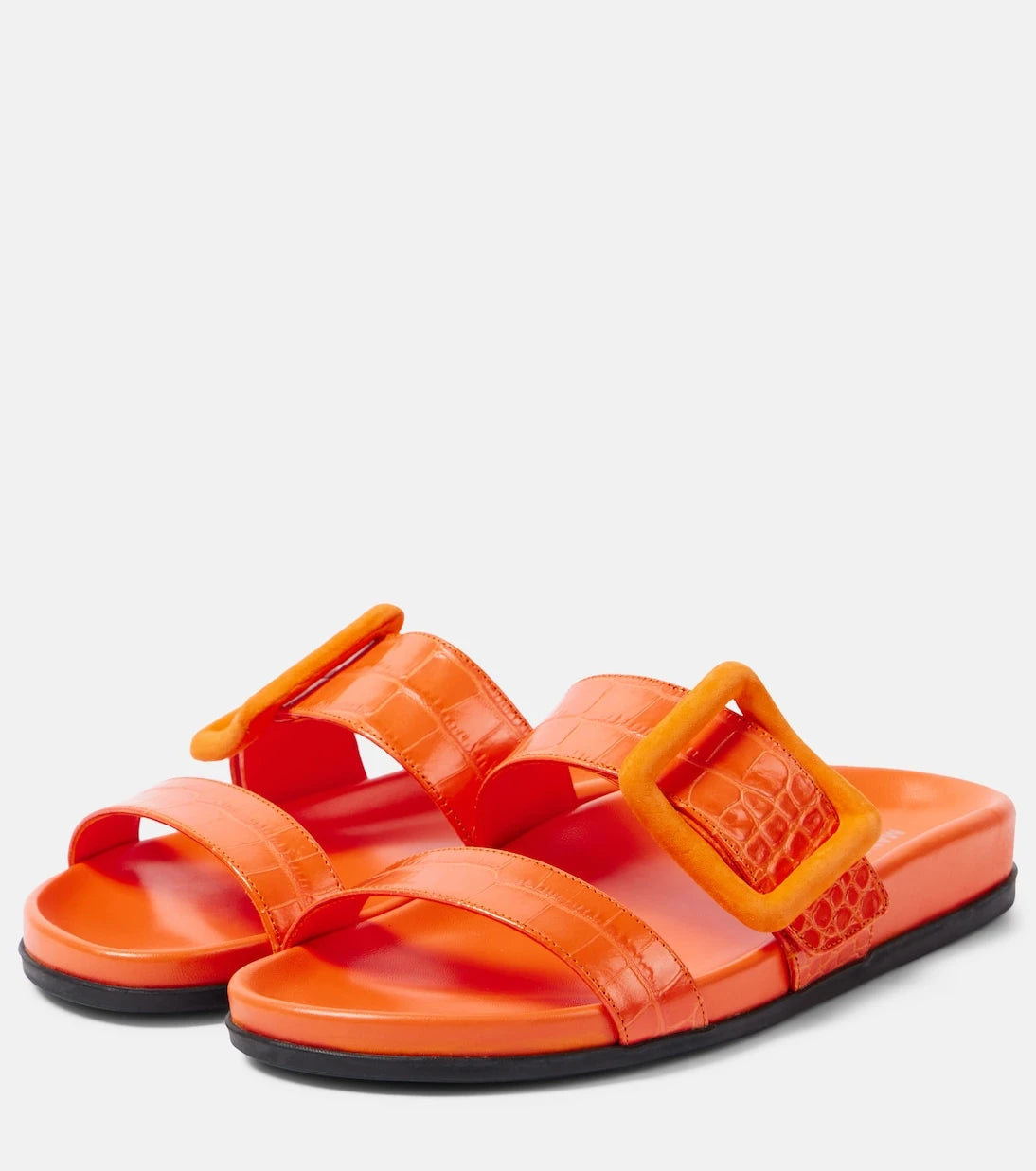 Manolo Blahnik - Mayfu leather slides